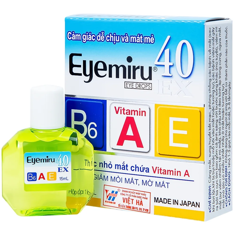 Hình ảnh Thuốc nhỏ mắt Eyemiru 40 EX điều trị căng mắt, xung huyết kết mạc (15ml)