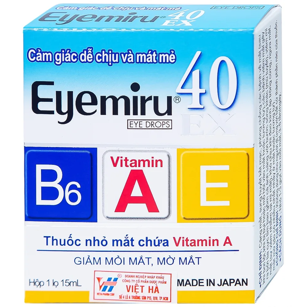 Hình ảnh Thuốc nhỏ mắt Eyemiru 40 EX điều trị căng mắt, xung huyết kết mạc (15ml)