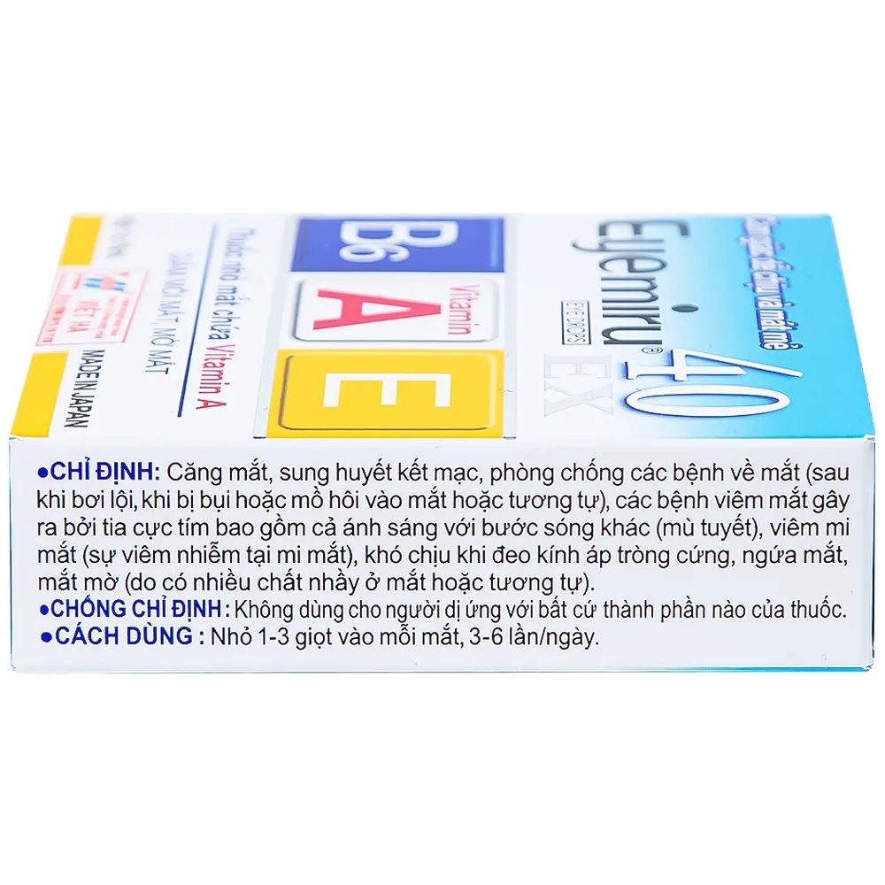 Hình ảnh Thuốc nhỏ mắt Eyemiru 40 EX điều trị căng mắt, xung huyết kết mạc (15ml)