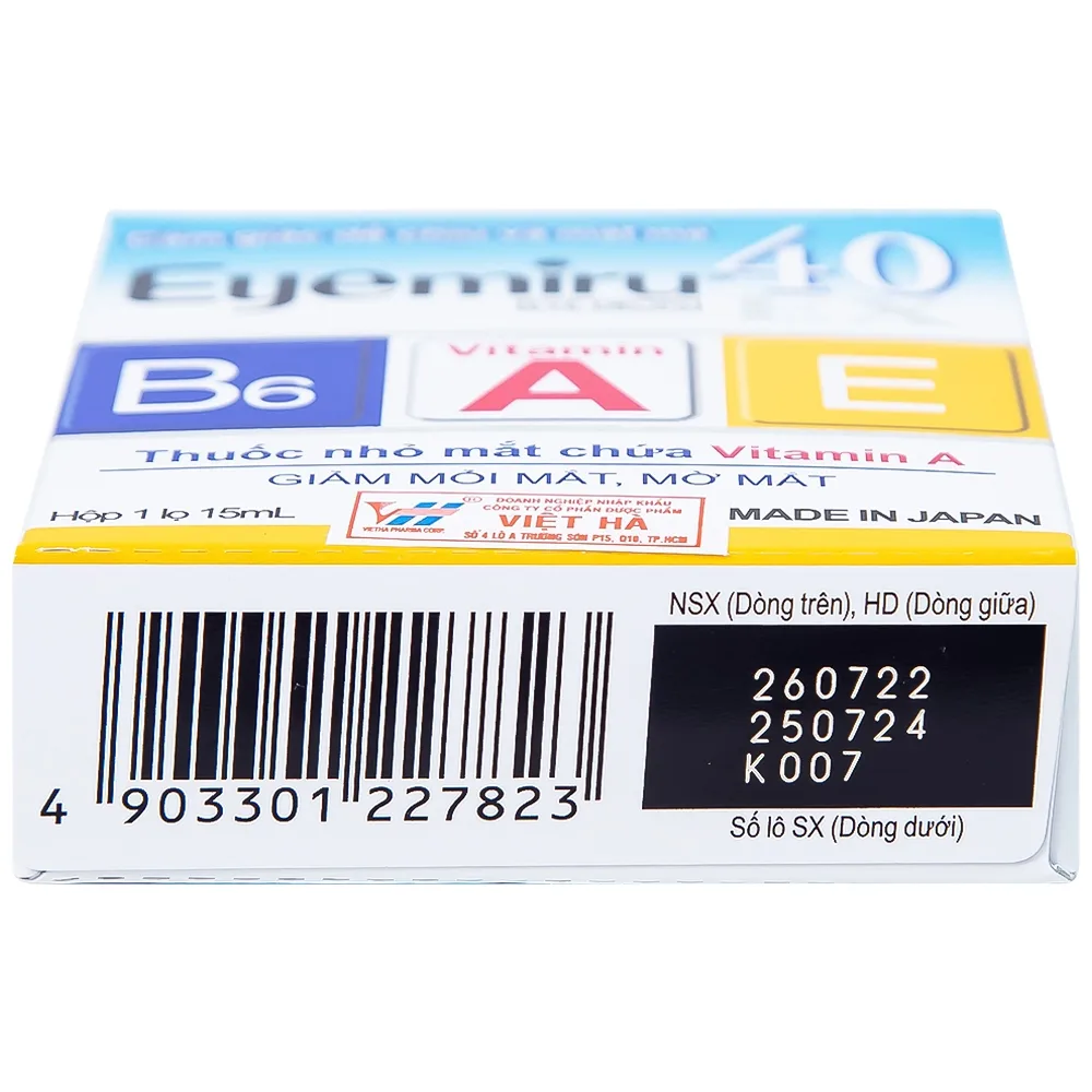 Hình ảnh Thuốc nhỏ mắt Eyemiru 40 EX điều trị căng mắt, xung huyết kết mạc (15ml)
