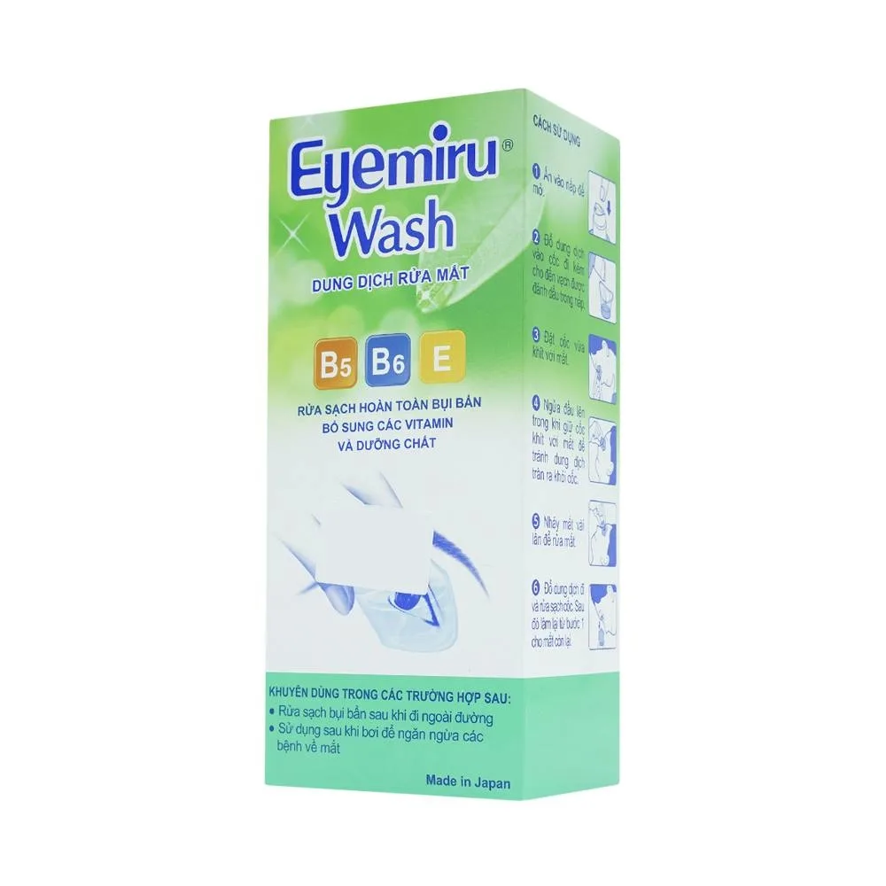 Hình ảnh Dung dịch rửa mắt Eyemiru Wash Nitto Medic phòng chống bệnh về mắt (500ml)