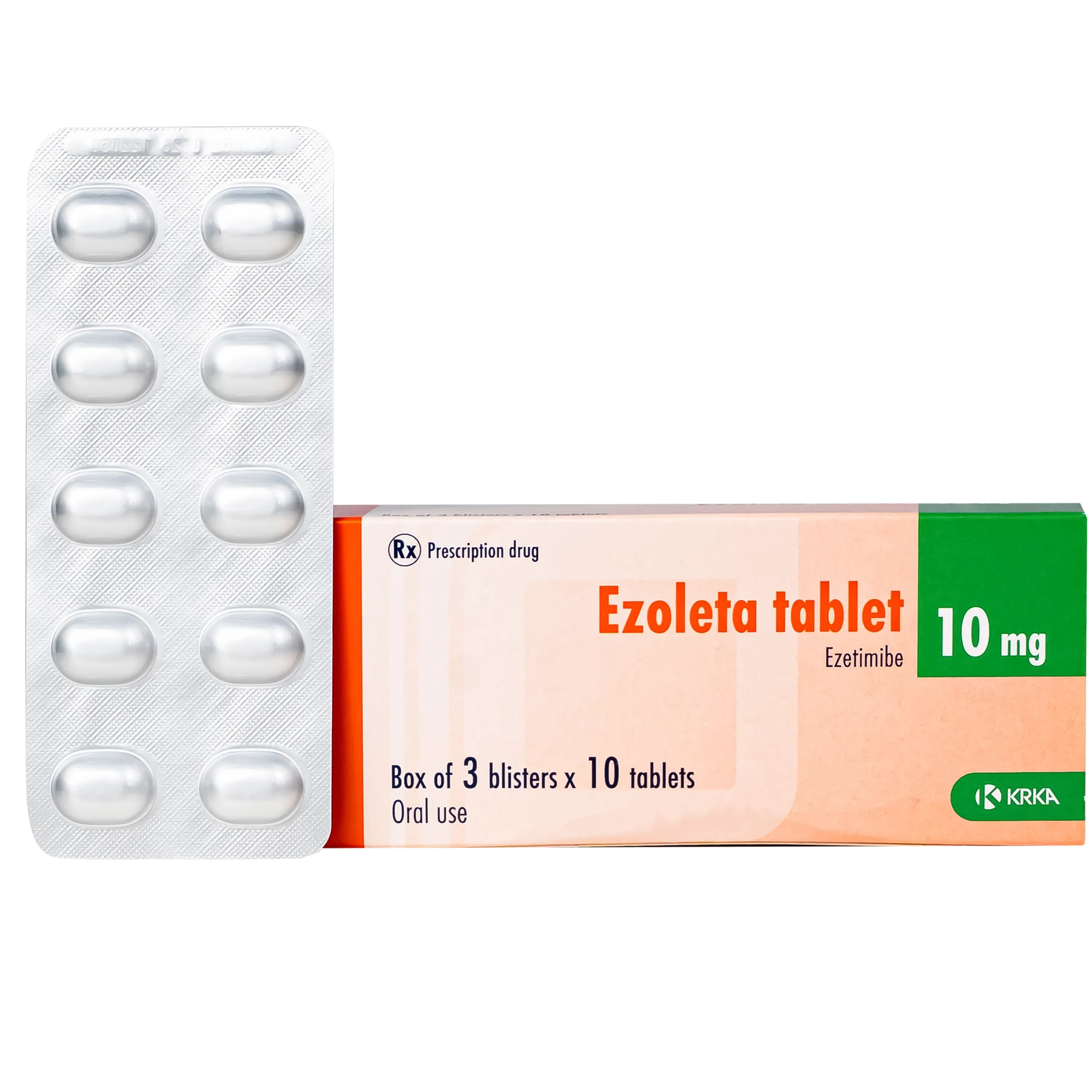 Hình ảnh Thuốc Ezoleta 10mg Krka điều trị tăng cholesterol máu (3 vỉ x 10 viên)