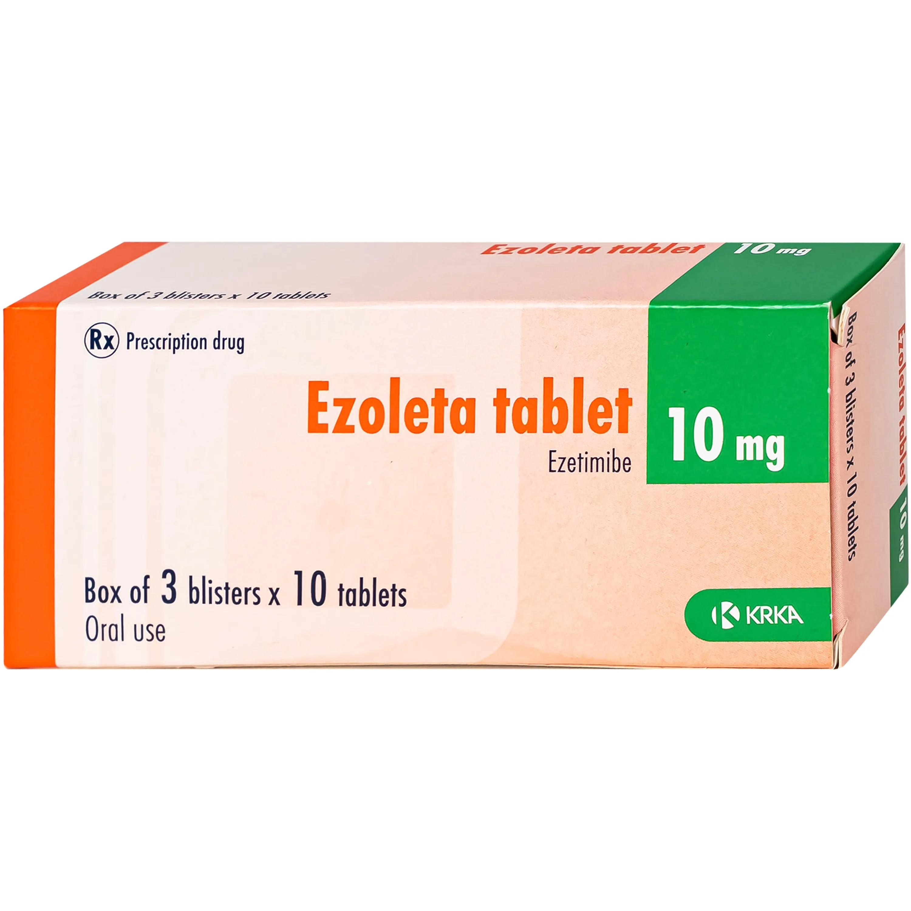 Hình ảnh Thuốc Ezoleta 10mg Krka điều trị tăng cholesterol máu (3 vỉ x 10 viên)