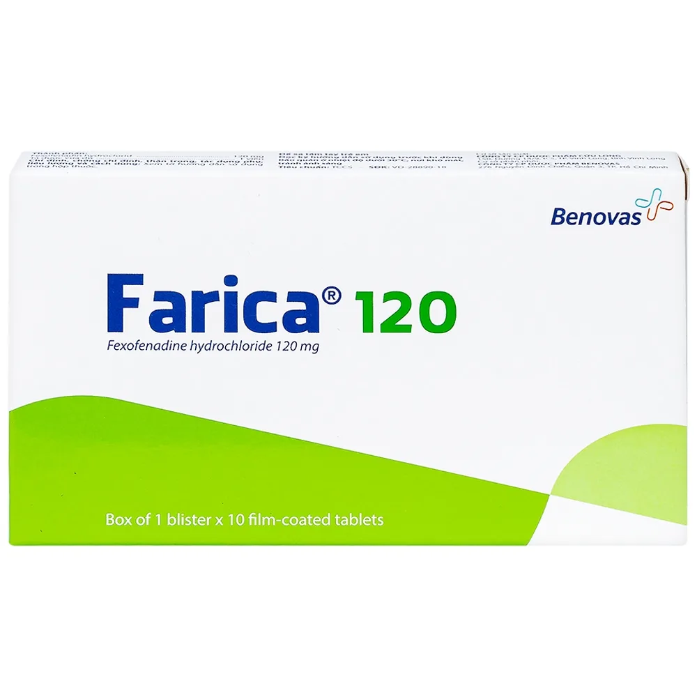 Hình ảnh Thuốc Farica 120 Benovas điều trị viêm mũi dị ứng theo mùa (1 vỉ x 10 viên)