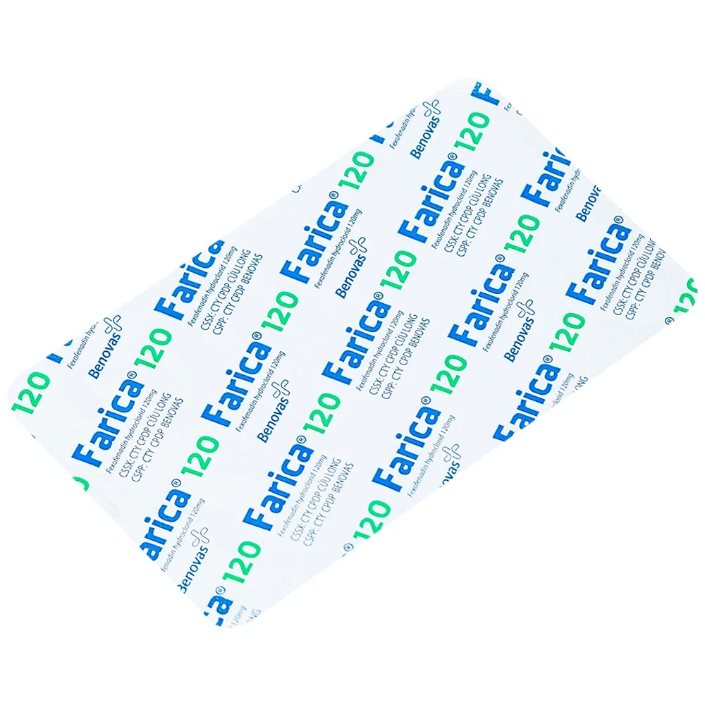 Hình ảnh Thuốc Farica 120 Benovas điều trị viêm mũi dị ứng theo mùa (1 vỉ x 10 viên)