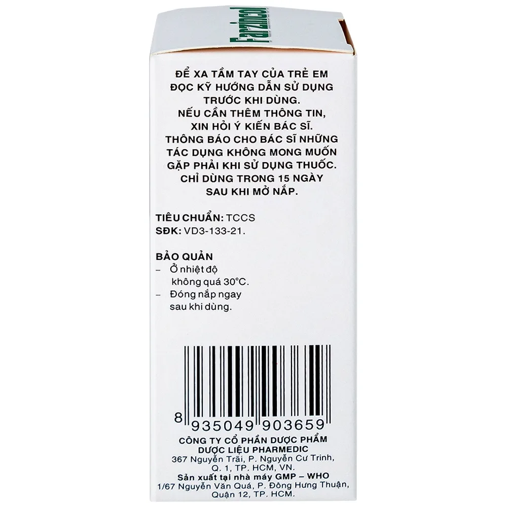 Hình ảnh Siro Farzincol Pharmedic điều trị thiếu kẽm (90ml)