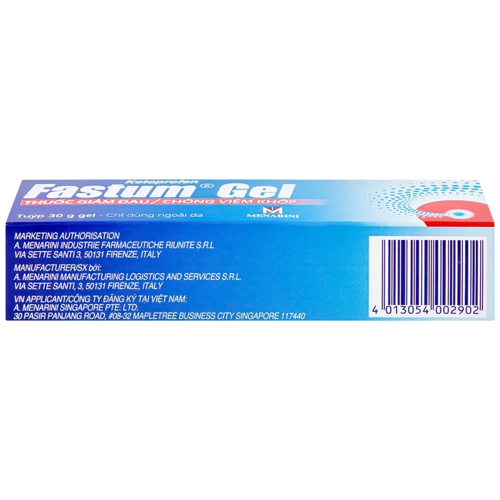Hình ảnh Gel Fastum Menarini giảm đau và kháng viêm cơ xương khớp (30g)