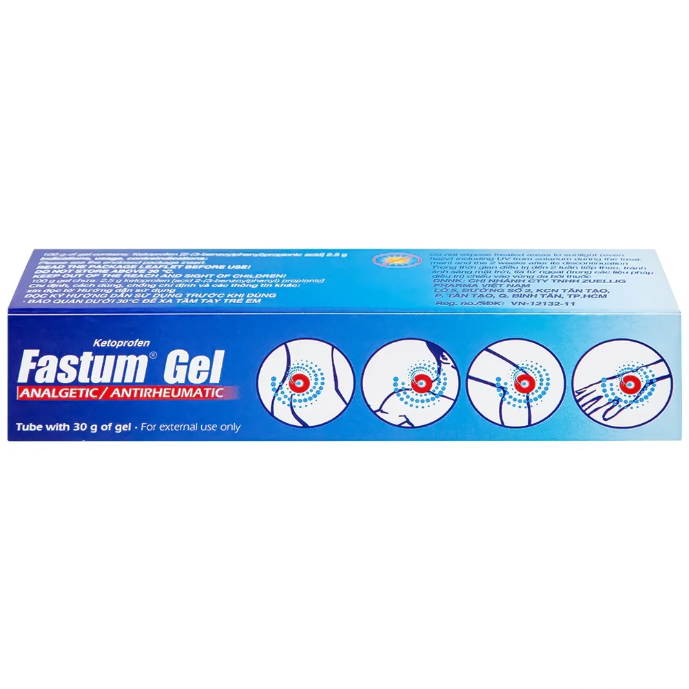 Hình ảnh Gel Fastum Menarini giảm đau và kháng viêm cơ xương khớp (30g)