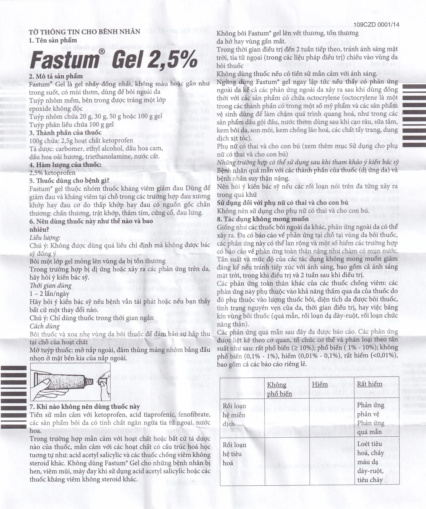 Hình ảnh Gel Fastum Menarini giảm đau và kháng viêm cơ xương khớp (30g)