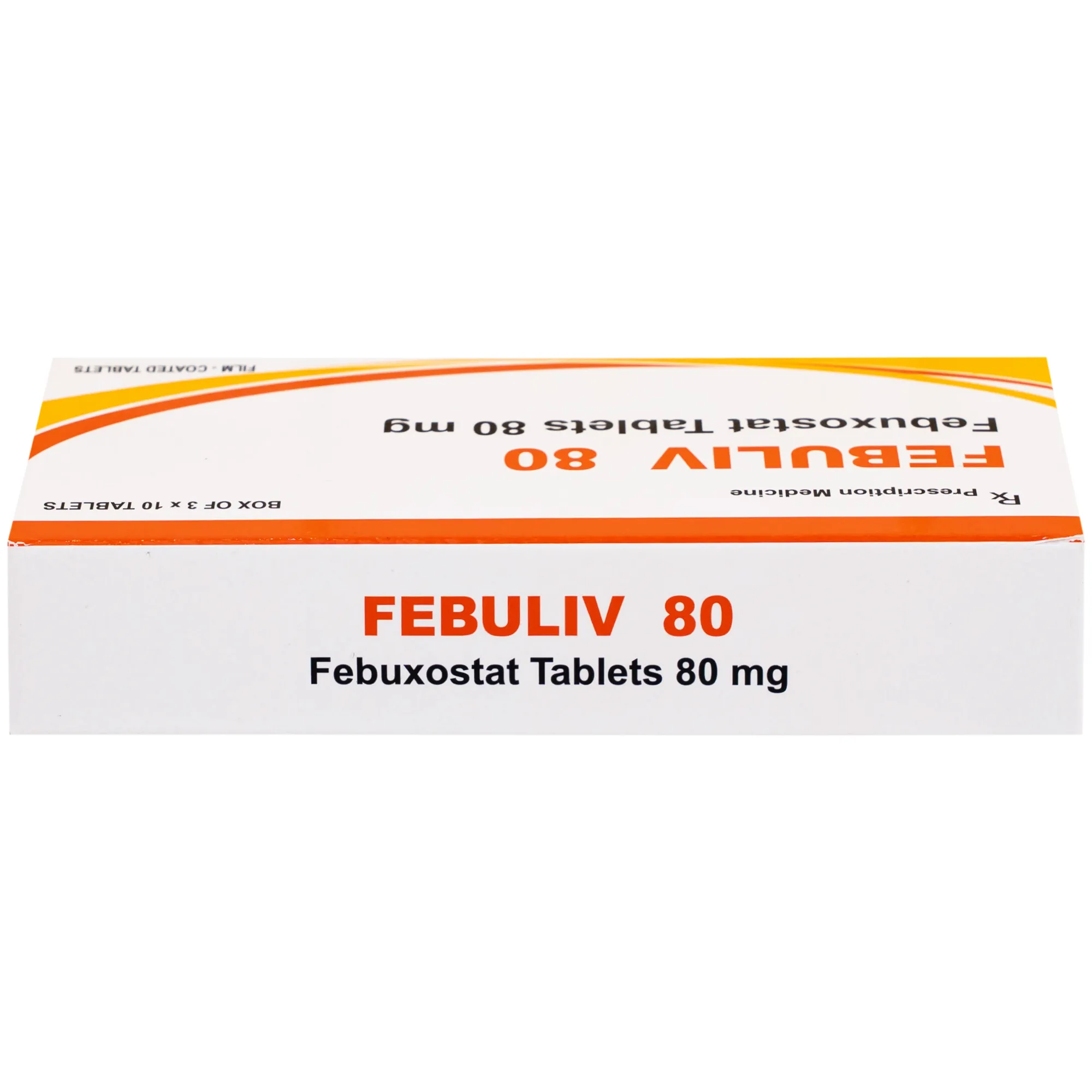 Hình ảnh Thuốc Febuliv 80mg RV điều trị tăng acid uric huyết mạn tính (3 vỉ x 10 viên)