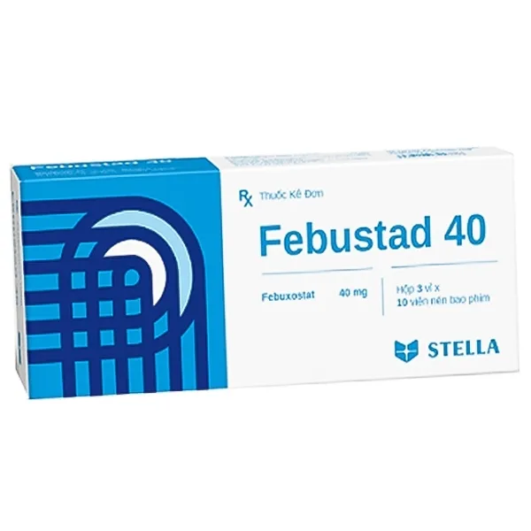 Hình ảnh Thuốc Febustad 40 Stella điều trị tăng acid uric huyết mạn tính (3 vỉ x 10 viên)