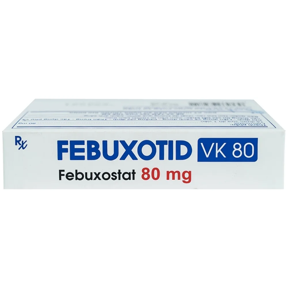 Hình ảnh Thuốc Febuxotid VK 80 An Thiên điều trị tăng acid uric máu mãn tính (3 vỉ x 10 viên)