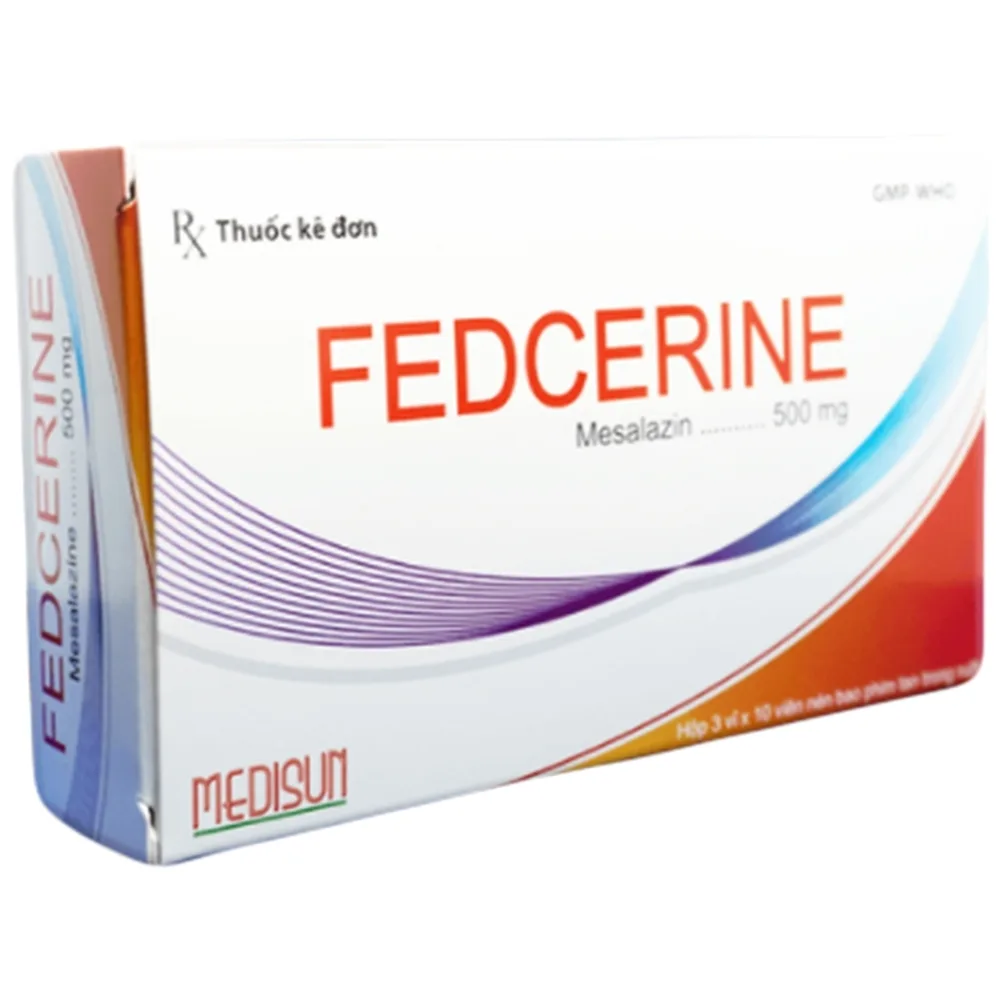 Hình ảnh Thuốc Fedcerine Medisun điều trị viêm loét đại tràng (3 vỉ x 10 viên)