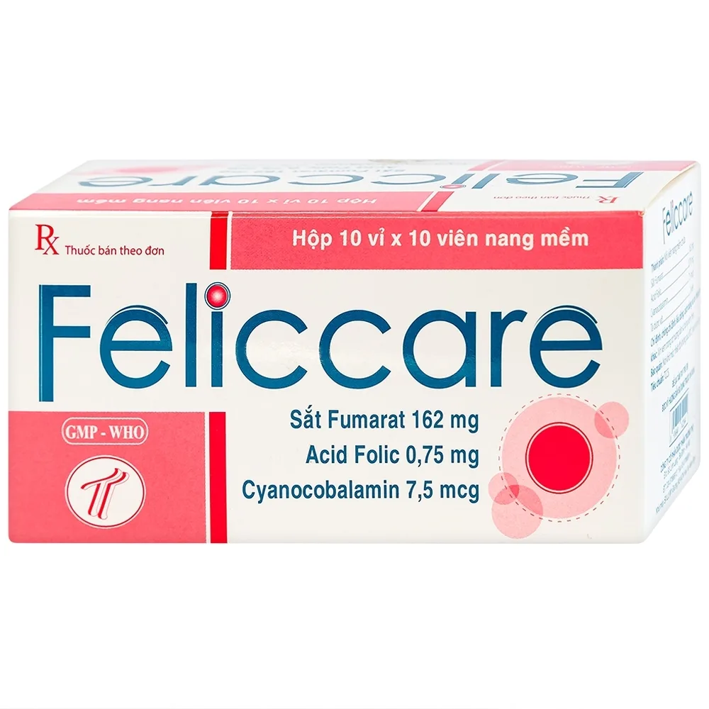 Hình ảnh Thuốc Feliccare Trường Thọ phòng và trị các trường hợp thiếu máu (10 vỉ x 10 viên)