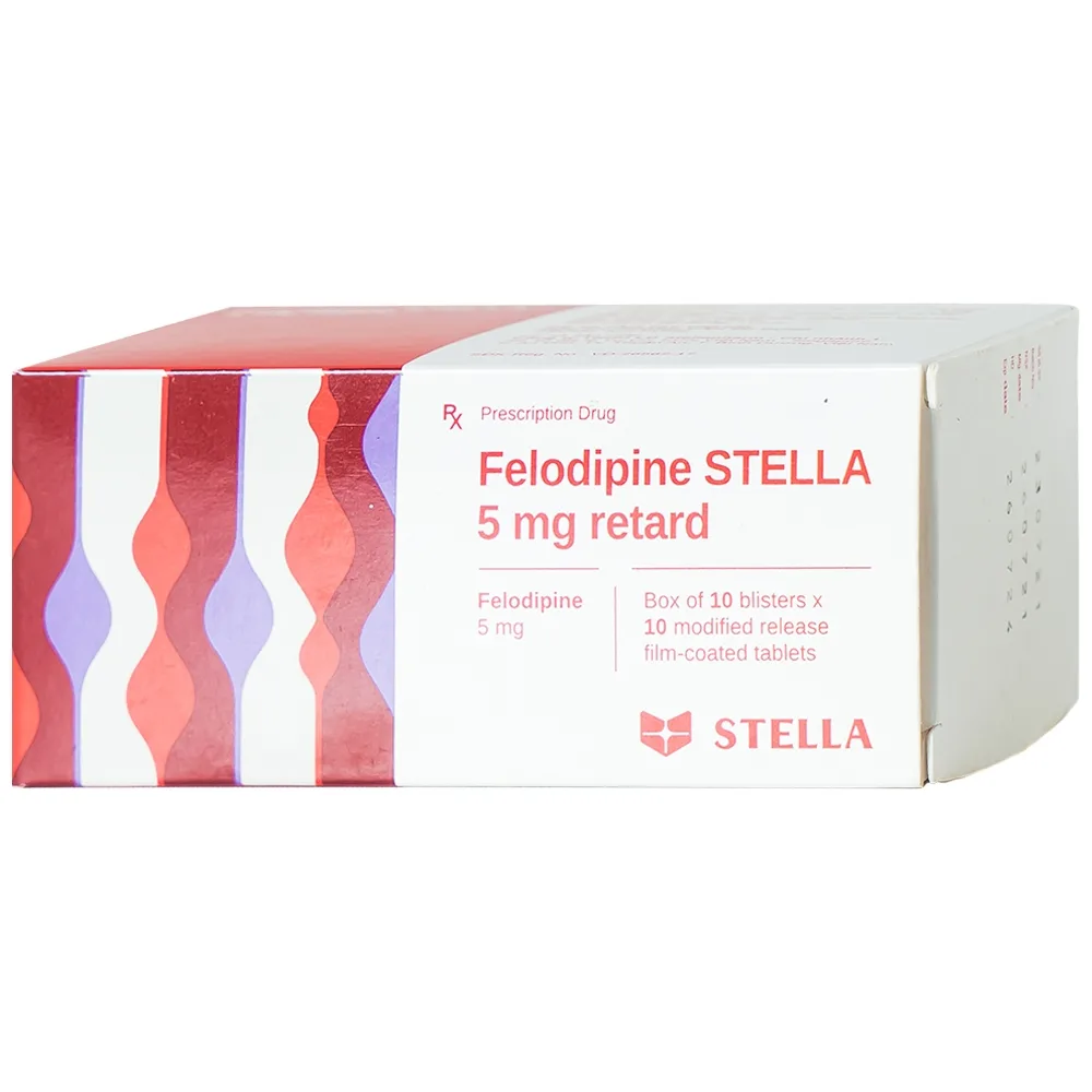 Hình ảnh Thuốc Felodipine Stella 5mg Retard kiểm soát tăng huyết áp (10 vỉ x 10 viên)