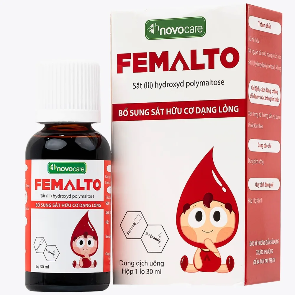 Hình ảnh Dung dịch uống Femalto 30ml CPC1HN bổ sung sắt hữu cơ dạng lỏng