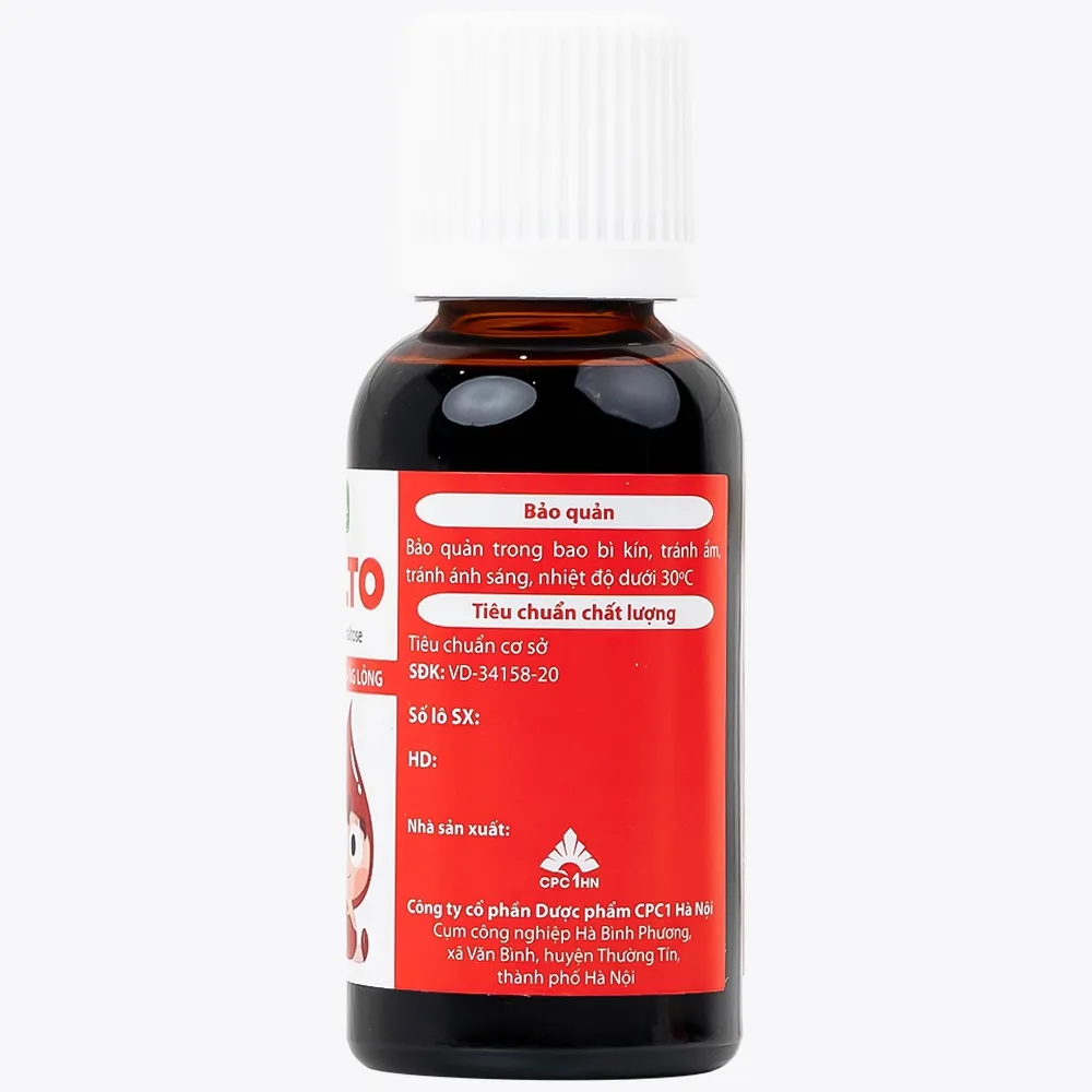 Hình ảnh Dung dịch uống Femalto 30ml CPC1HN bổ sung sắt hữu cơ dạng lỏng