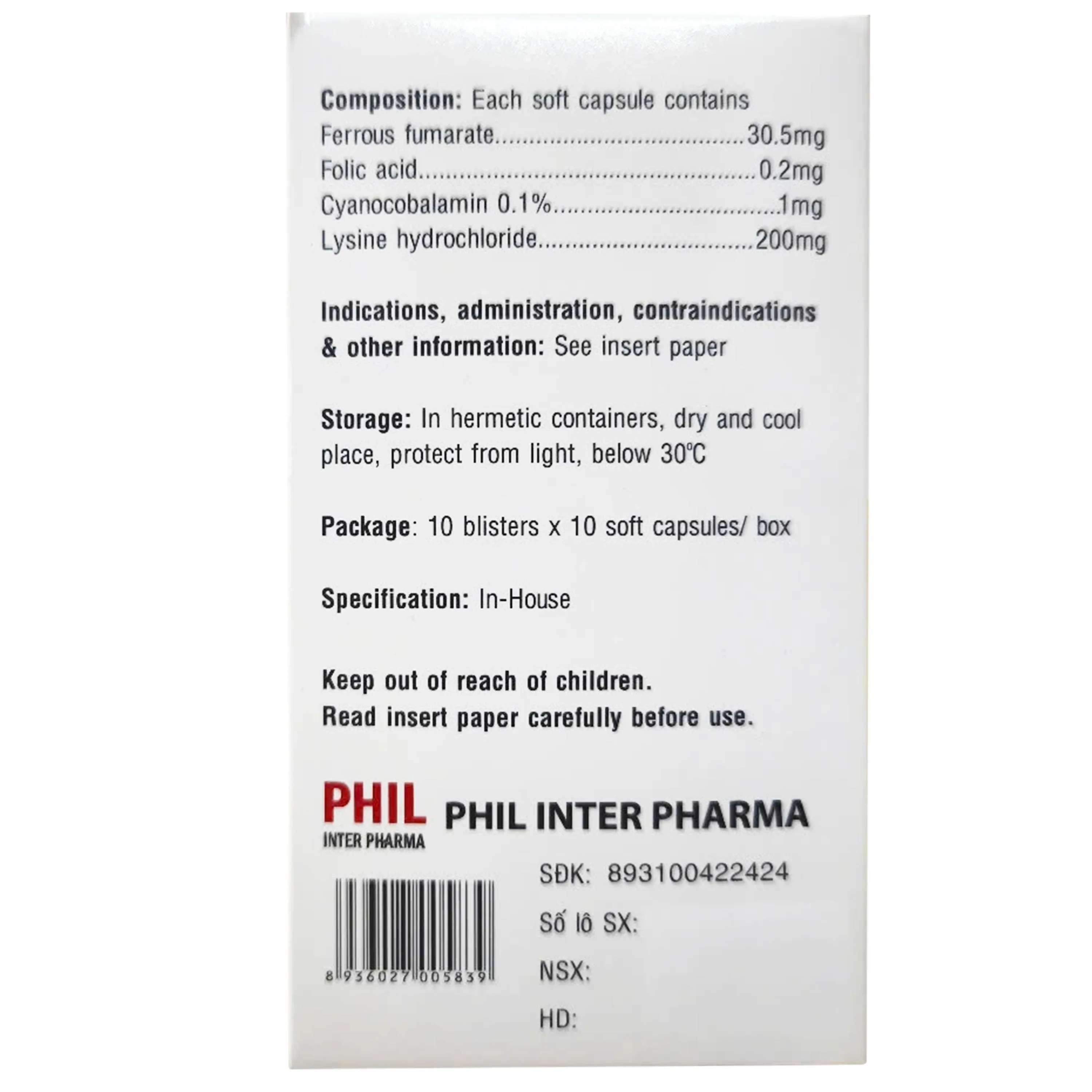 Hình ảnh Thuốc Femirat dự phòng và điều trị thiếu sắt, acid folic (10 vỉ 10 viên)