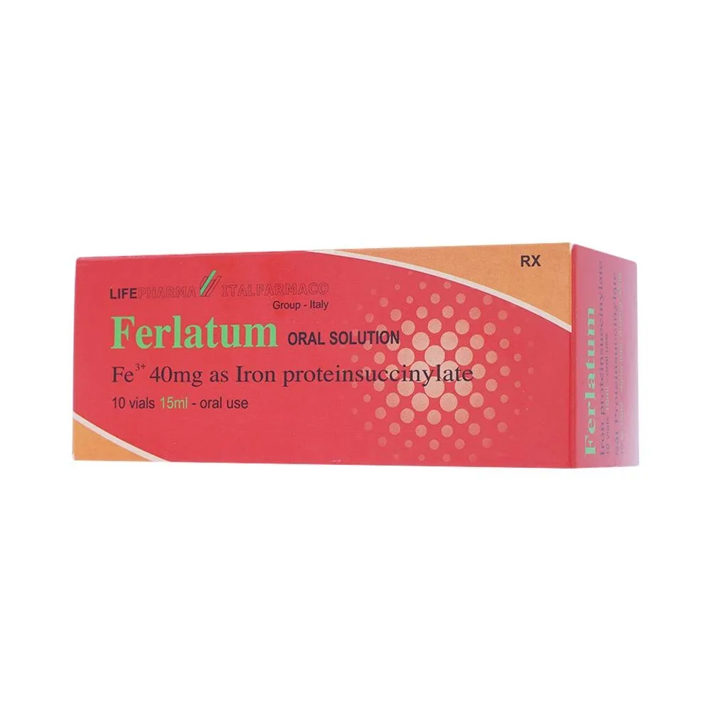 Hình ảnh Dung dịch Ferlatum Italfarmaco điều trị thiếu sắt (10 chai x 15ml)