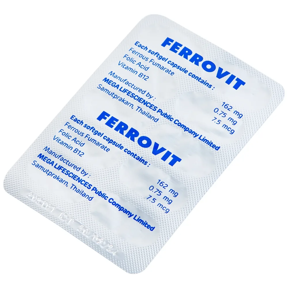 Hình ảnh Thuốc Ferrovit MEGA We care điều trị thiếu máu do thiếu sắt (5 vỉ x 10 viên)