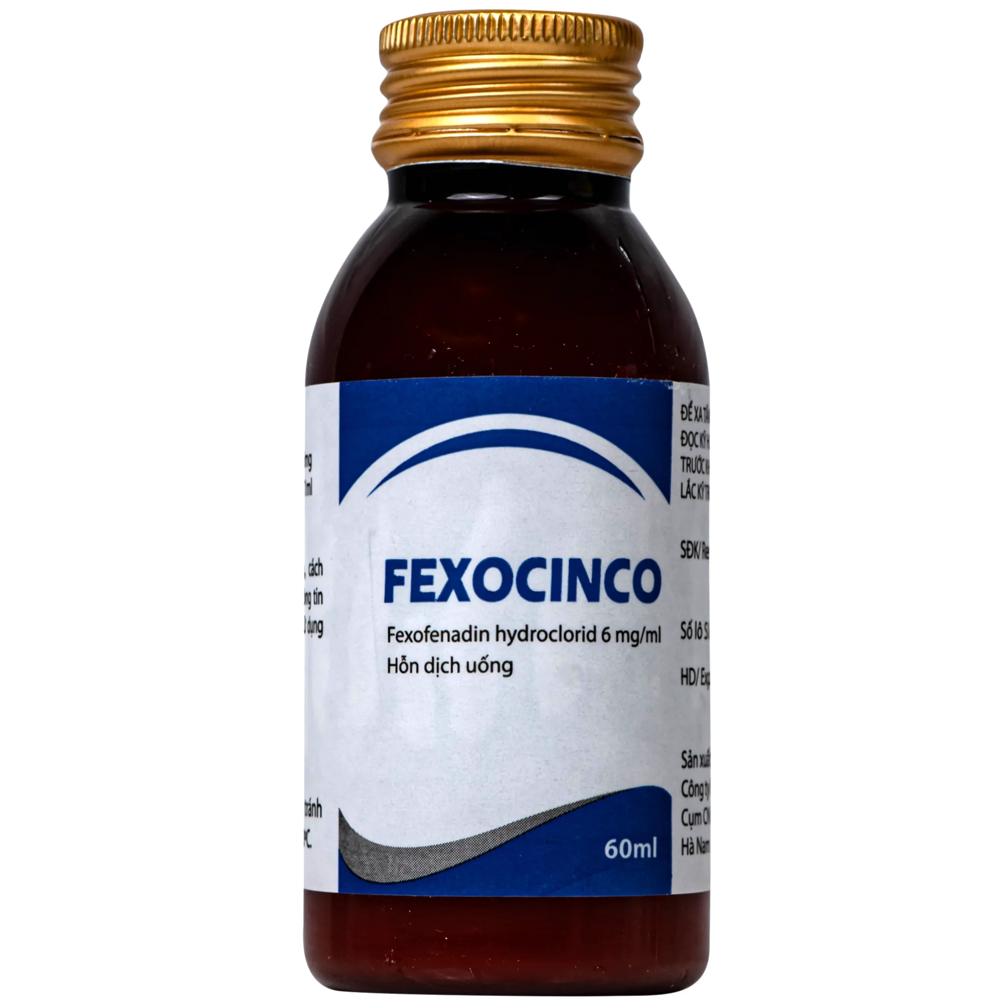 Hình ảnh Thuốc Fexocinco 6mg Hà Nam điều trị triệu chứng viêm mũi dị ứng theo mùa và mày đay mạn tính (60ml)