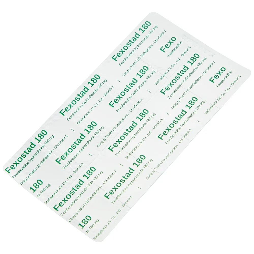 Hình ảnh Thuốc Fexostad 180 Stella điều trị viêm mũi dị ứng theo mùa, mày đay vô căn mạn tính (10 viên)