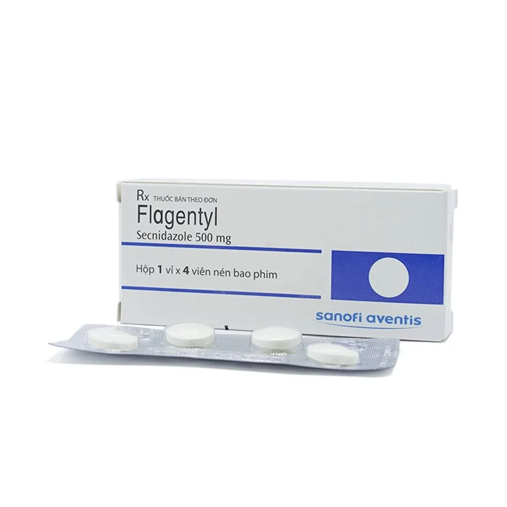 Hình ảnh Thuốc Flagentyl Sanofi điều trị viêm niệu đạo, viêm âm đạo (1 vỉ x 4 viên)