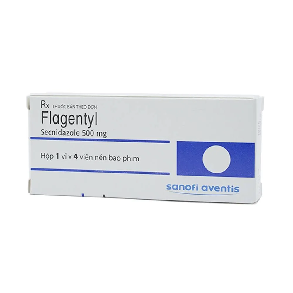 Hình ảnh Thuốc Flagentyl Sanofi điều trị viêm niệu đạo, viêm âm đạo (1 vỉ x 4 viên)