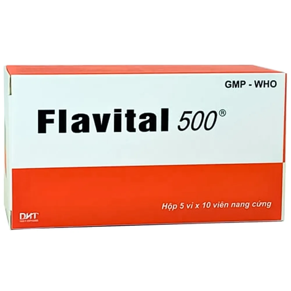 Hình ảnh Thuốc Flavital 500 DHT bổ gan thận, mạnh gân cốt (5 vỉ x 10 viên)
