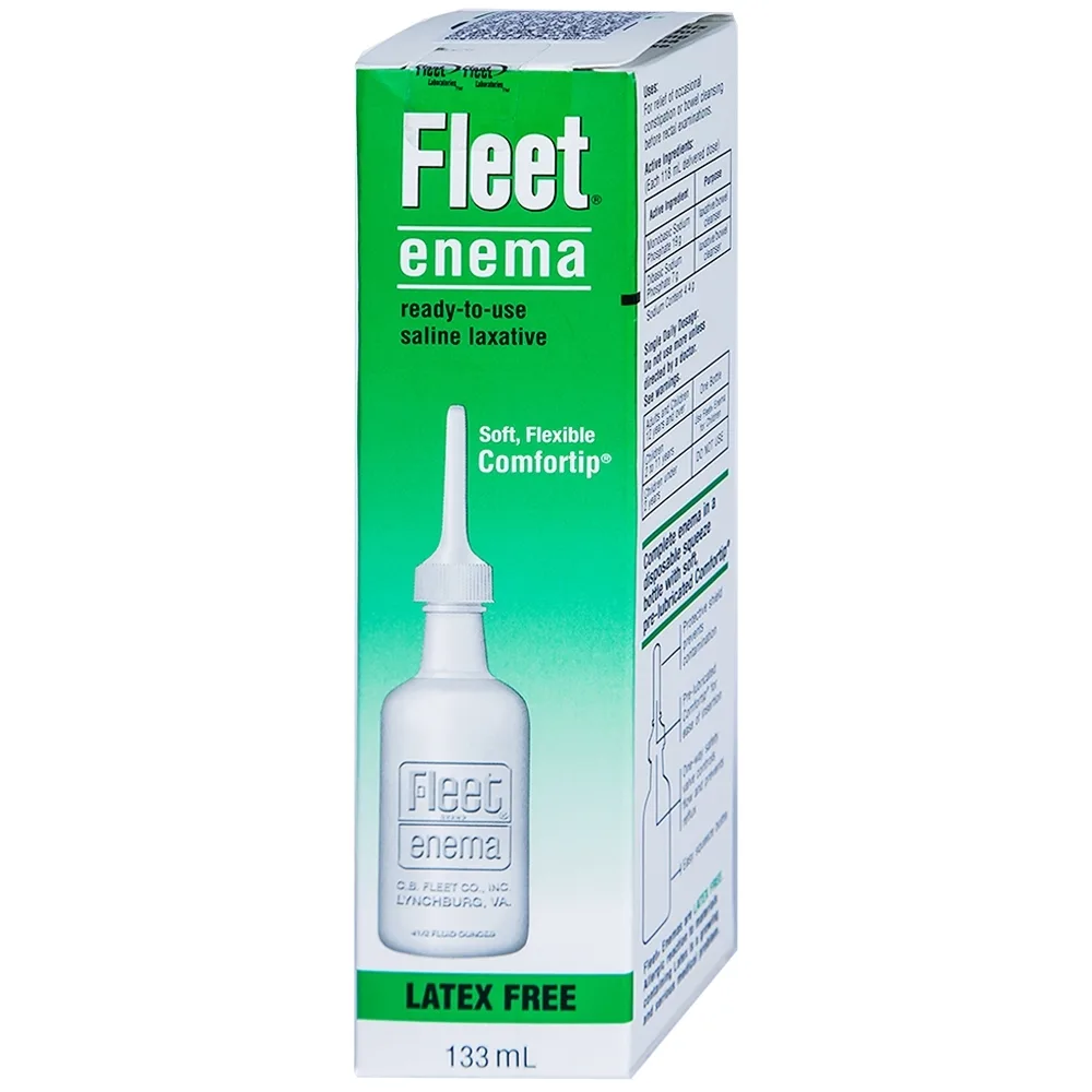 Hình ảnh Dung dịch thụt trực tràng Fleet Enema giảm chứng táo bón không thường xuyên (133ml)