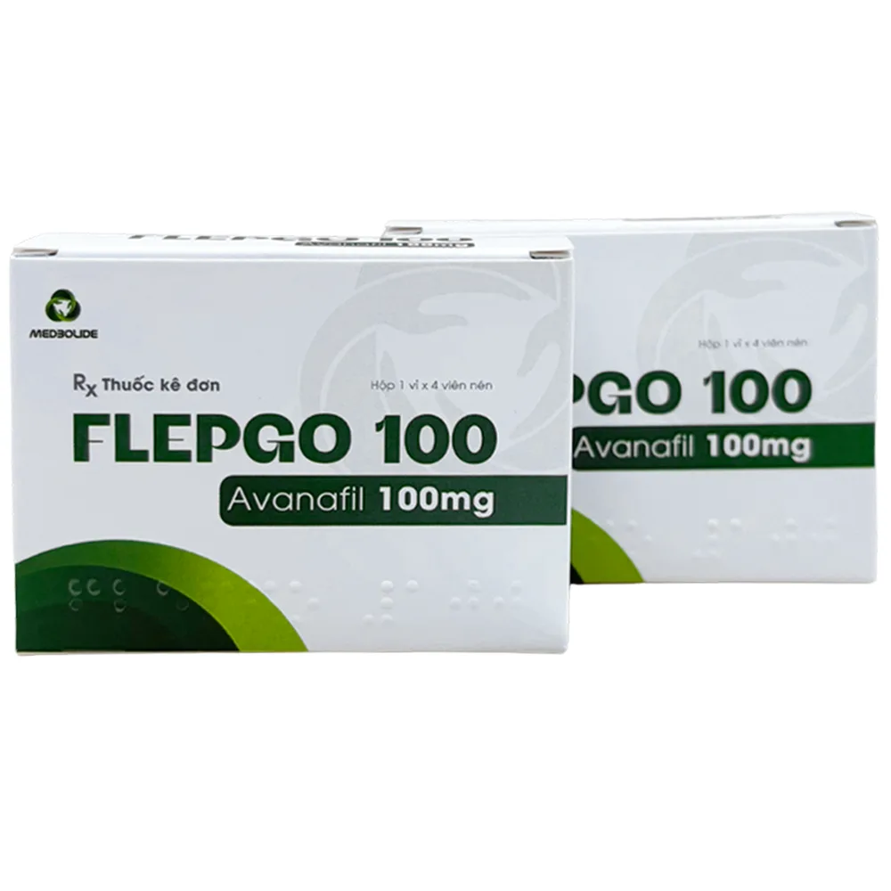Hình ảnh Thuốc Flepgo 100mg Điều trị rối loạn cương dương ở nam giới trưởng thành (1 vỉ x 4 viên)