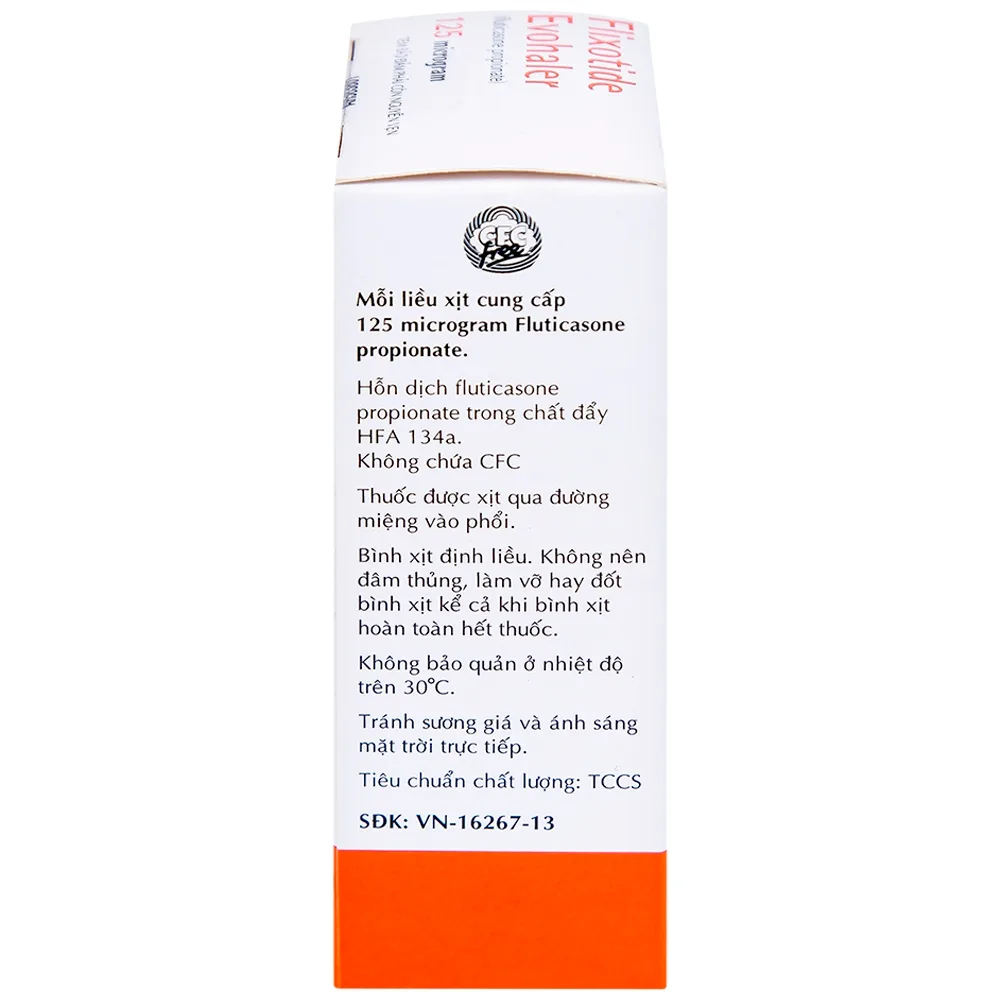 Hình ảnh Khí dung Flixotide 125mcg GSK điều trị hen phế quản (120 liều)