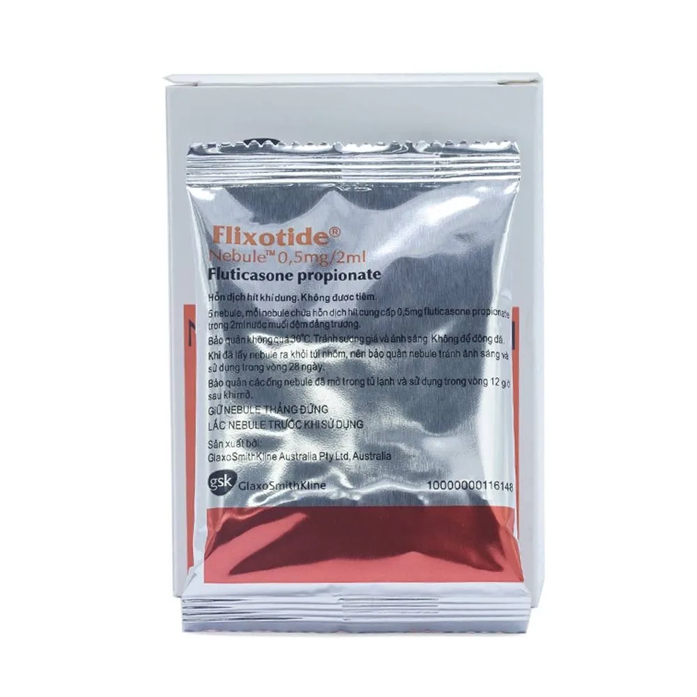 Hình ảnh Khí dung Flixotide 0.5mg GSK điều trị hen phế quản (10 ống x 2ml)