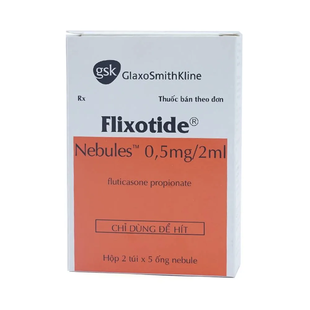 Hình ảnh Khí dung Flixotide 0.5mg GSK điều trị hen phế quản (10 ống x 2ml)
