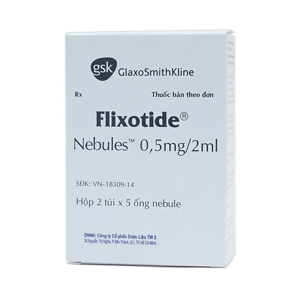 Hình ảnh Khí dung Flixotide 0.5mg GSK điều trị hen phế quản (10 ống x 2ml)