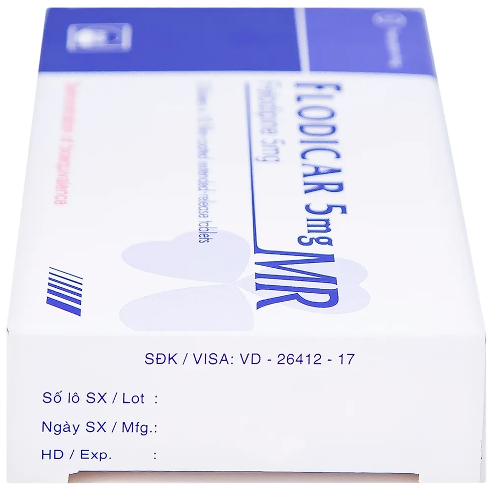 Hình ảnh Thuốc Flodicar MR 5mg Pymepharco điều trị tăng huyết áp (3 vỉ x 10 viên)