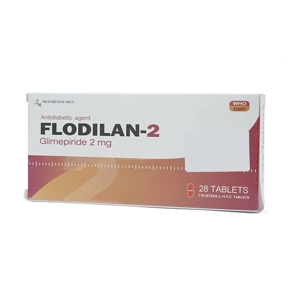 Hình ảnh Thuốc Flodilan-2 Davipharm điều trị đái tháo đường típ 2 (2 vỉ x 14 viên)