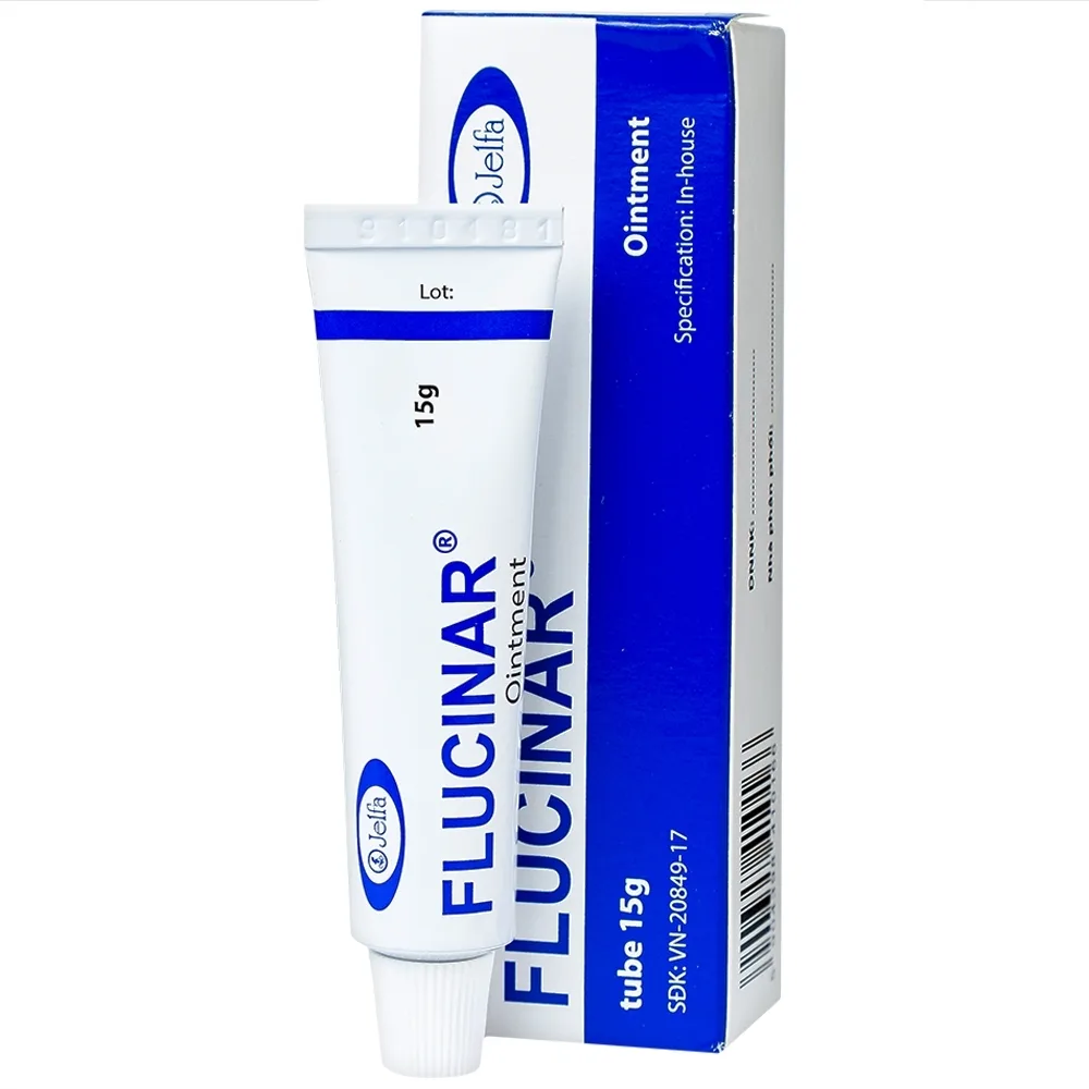 Hình ảnh Thuốc mỡ Flucinar Jelfa điều trị viêm da (15g)