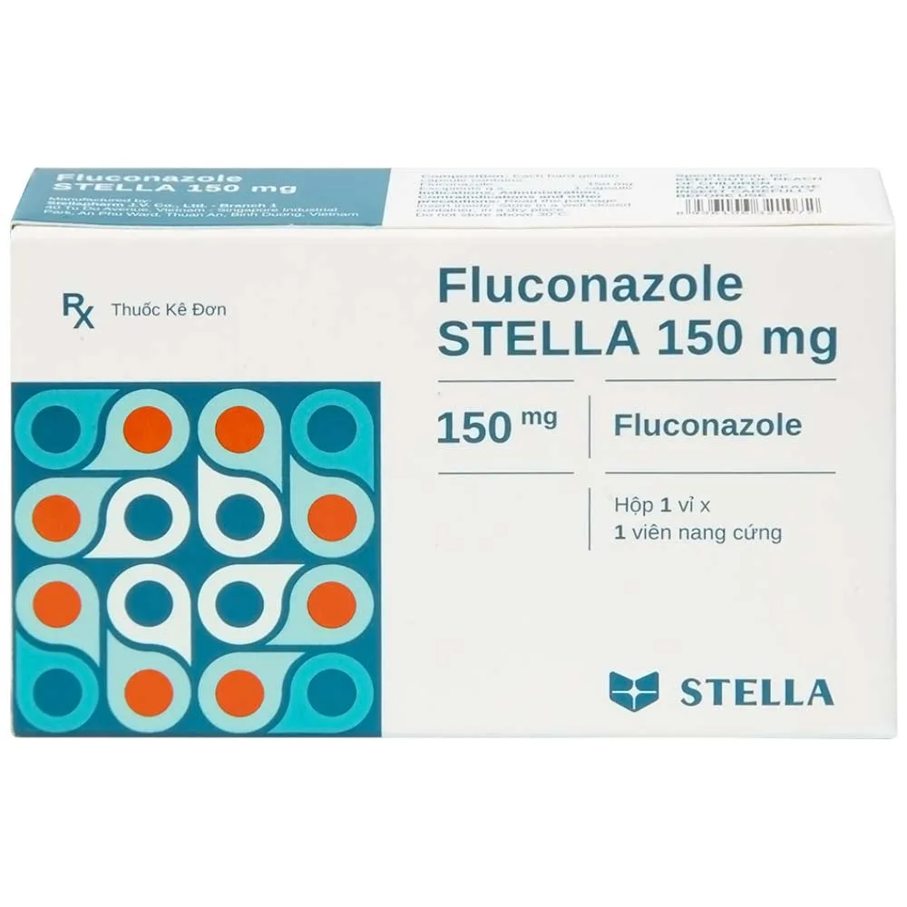 Hình ảnh Thuốc Fluconazole Stella 150mg điều trị nhiễm nấm (1 vỉ x 1 viên)