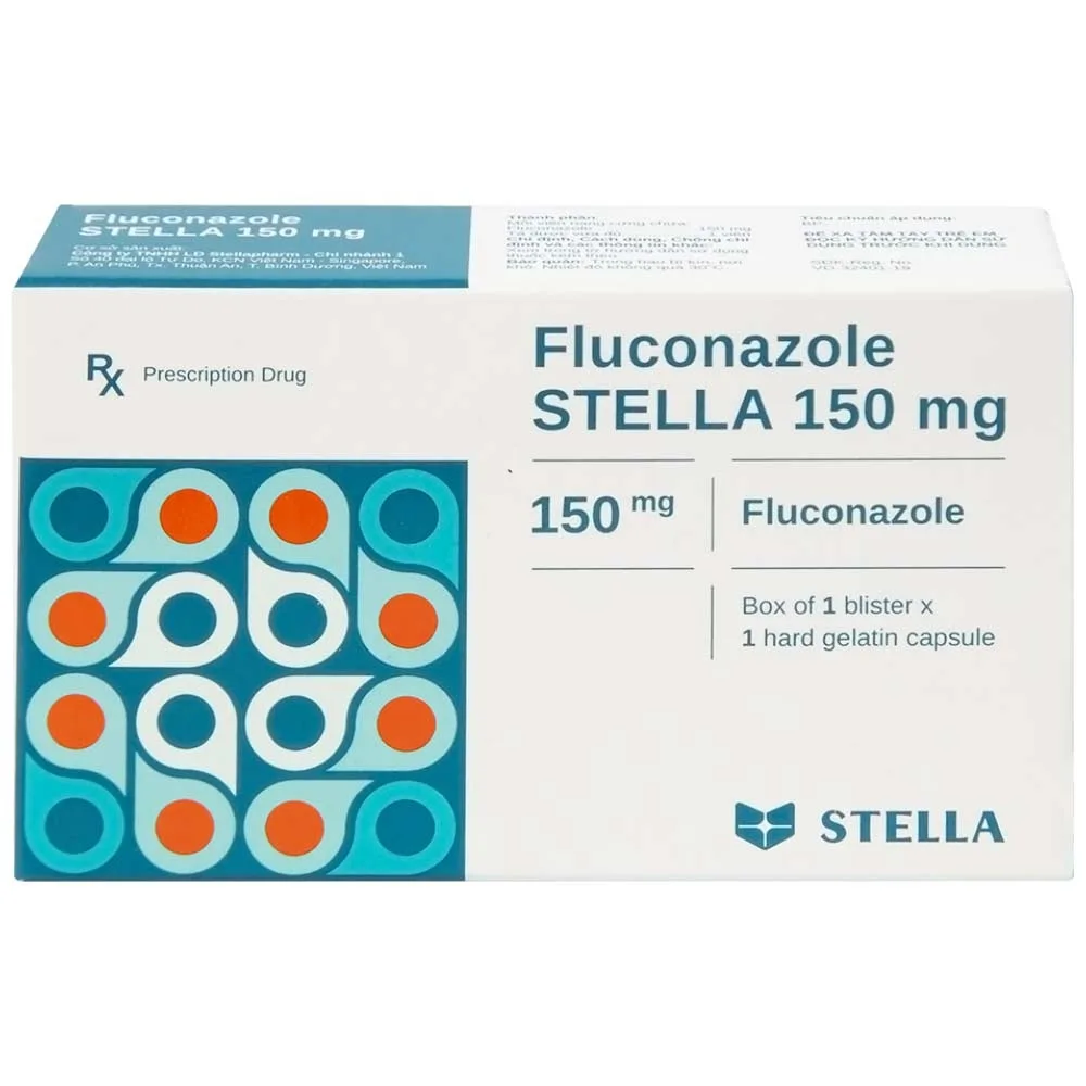 Hình ảnh Thuốc Fluconazole Stella 150mg điều trị nhiễm nấm (1 vỉ x 1 viên)