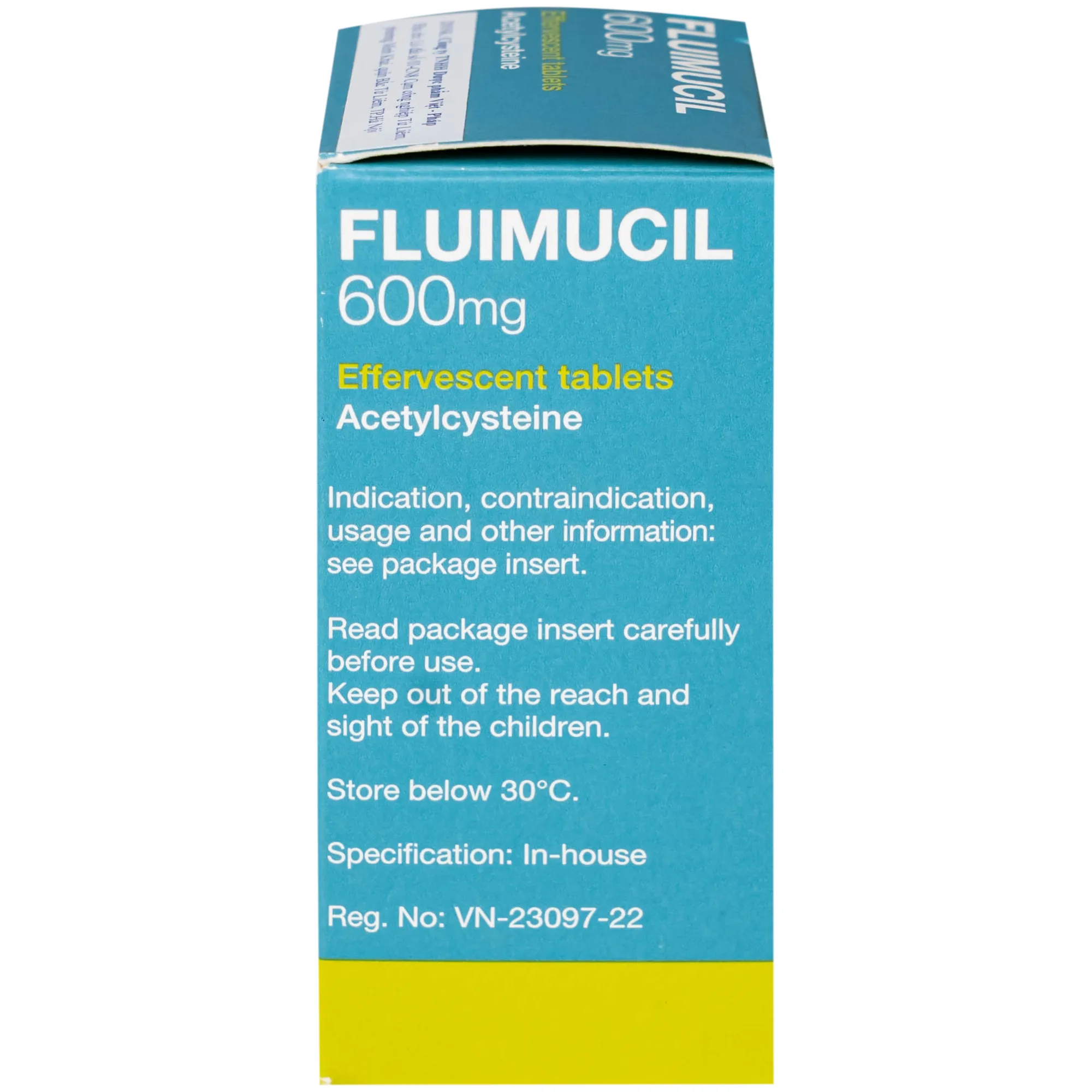 Hình ảnh Thuốc Fluimucil 600mg Zambon điều trị bệnh hô hấp kèm tăng tiết đờm nhày (5 vỉ x 2 viên)