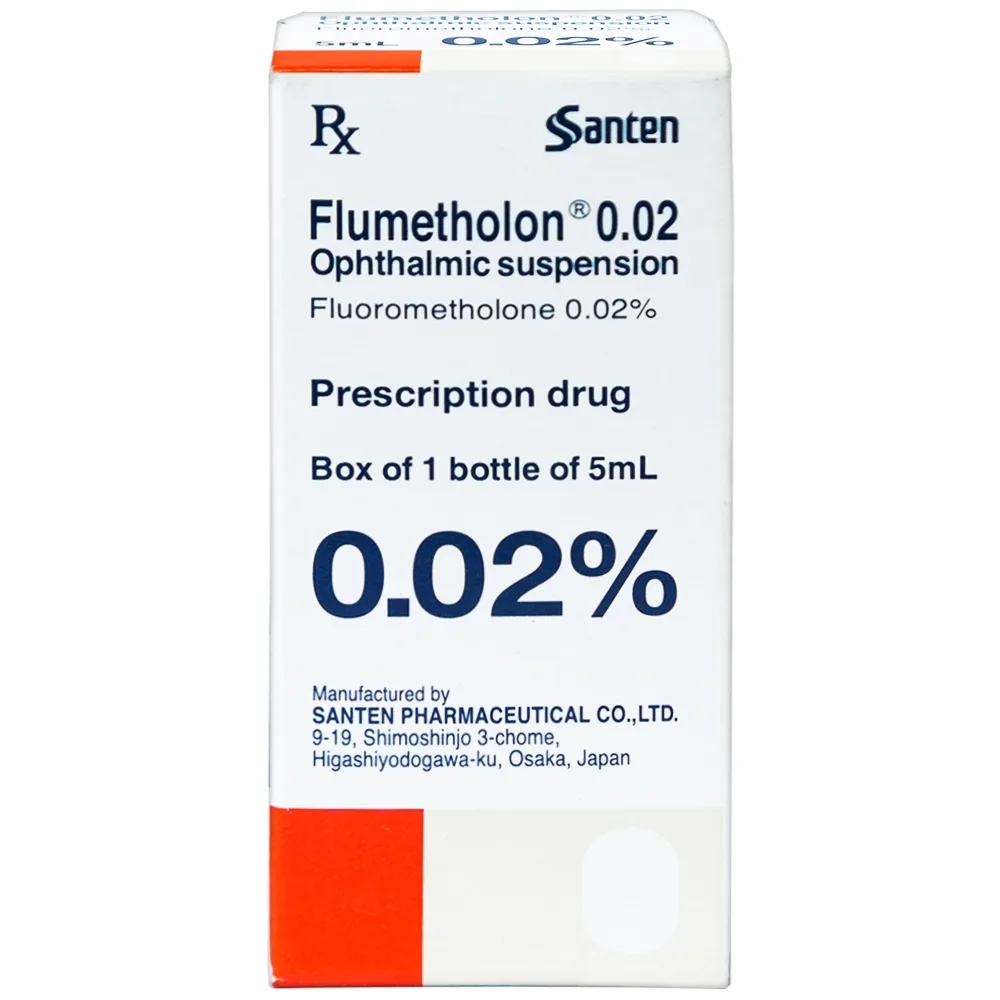 Hình ảnh Hỗn dịch nhỏ mắt Flumetholon 0.02% Santen điều trị các bệnh viêm phía ngoài mắt (5ml)