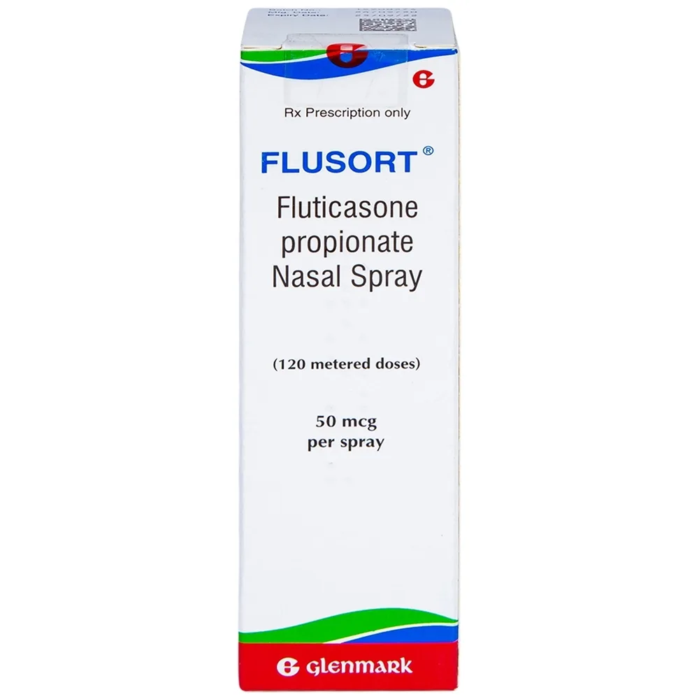 Hình ảnh Xịt mũi Flusort 50mcg/liều Glenmark điều trị viêm mũi dị ứng theo mùa, viêm mũi quanh năm (120 liều)