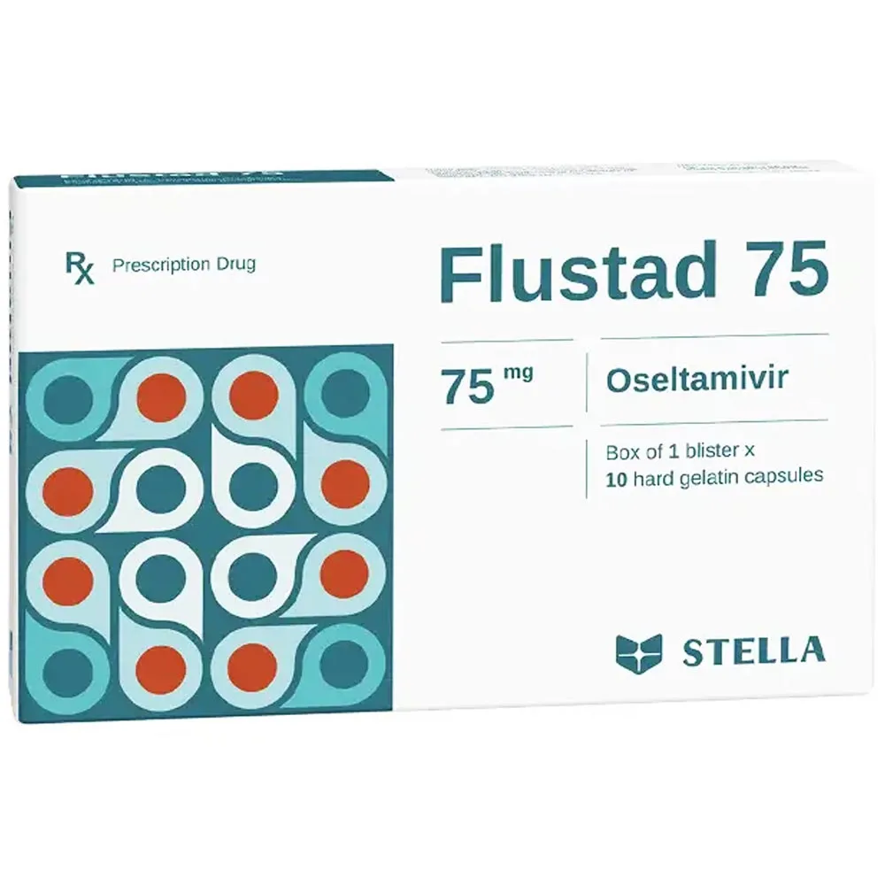 Hình ảnh Thuốc Flustad 75 Stella điều trị cúm (1 vỉ x 10 viên)