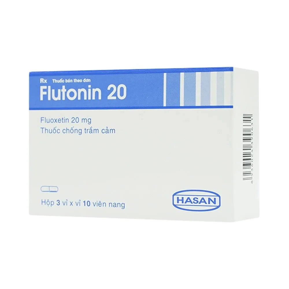 Hình ảnh Thuốc Flutonin 20 Hasan điều trị bệnh trầm cảm (3 vỉ x 10 viên)