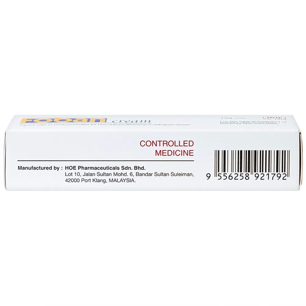 Hình ảnh Kem Foban Cream điều trị tổn thương da do Staphylococcus, Streptococcus (15g)