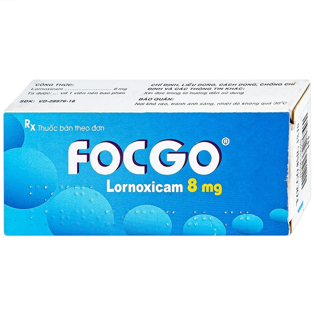 Hình ảnh Thuốc Focgo điều trị đau do viêm xương khớp, viêm đa khớp dạng thấp (3 vỉ x 10 viên)