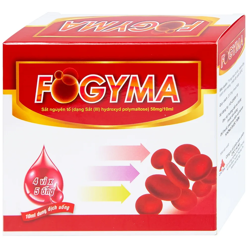 Hình ảnh Dung dịch uống Fogyma điều trị thiếu máu do thiếu sắt (4 vỉ x 5 ống)