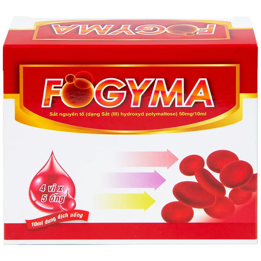 Hình ảnh Dung dịch uống Fogyma điều trị thiếu máu do thiếu sắt (4 vỉ x 5 ống)