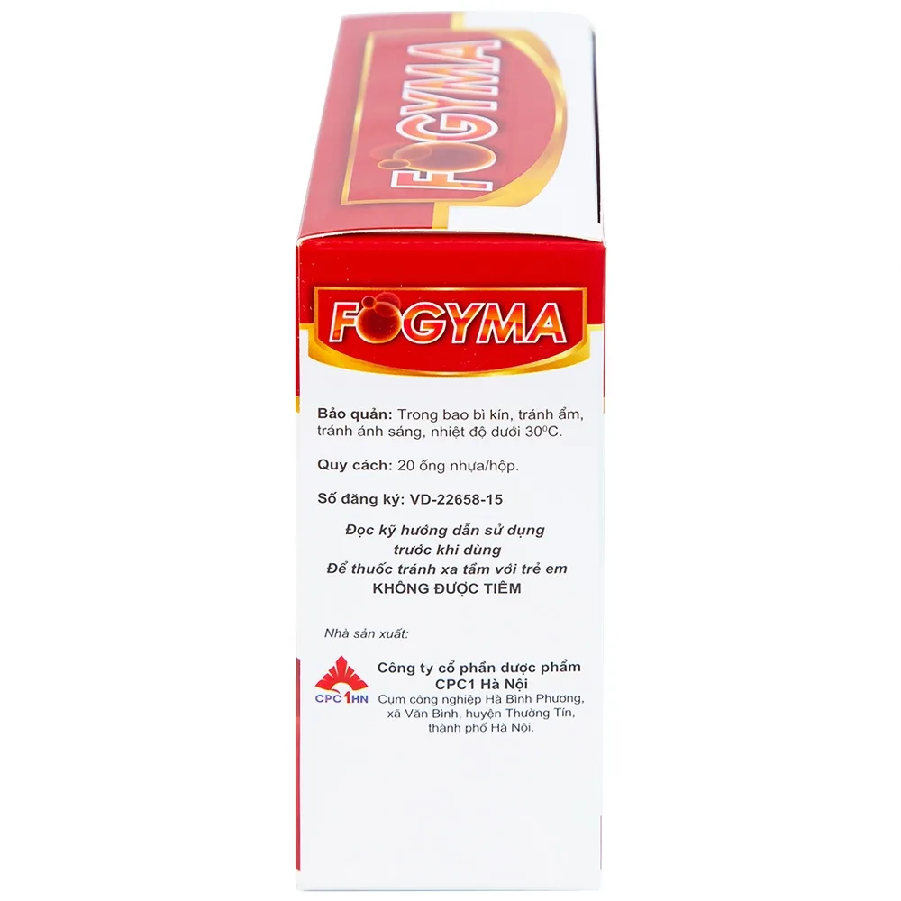 Hình ảnh Dung dịch uống Fogyma điều trị thiếu máu do thiếu sắt (4 vỉ x 5 ống)
